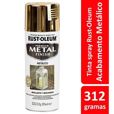 Tinta Spray Metlico Metal Protection 312ml Ouro