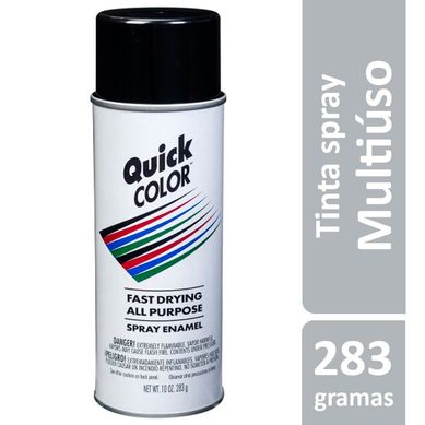 Tinta Spray Brilhante Quick Color 358ml Preto