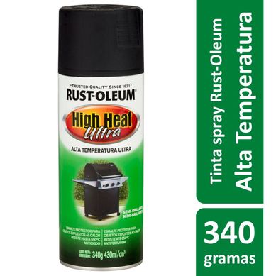 Tinta Spray Brilhante Alta Temperatura 358ml Preto