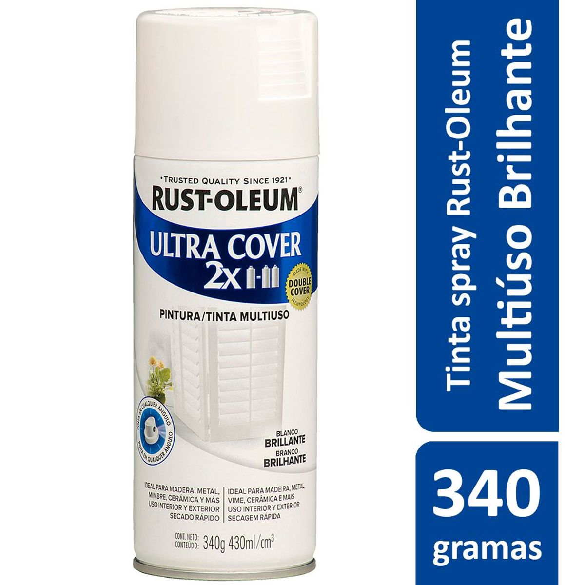 Tinta Spray Brilhante Ultra Cover 430ml Branco Rust-Oleum, marca Rust-Oleum - Foto Principal