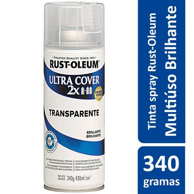 Tinta Spray Brilhante Ultra Cover 430ml Transparente