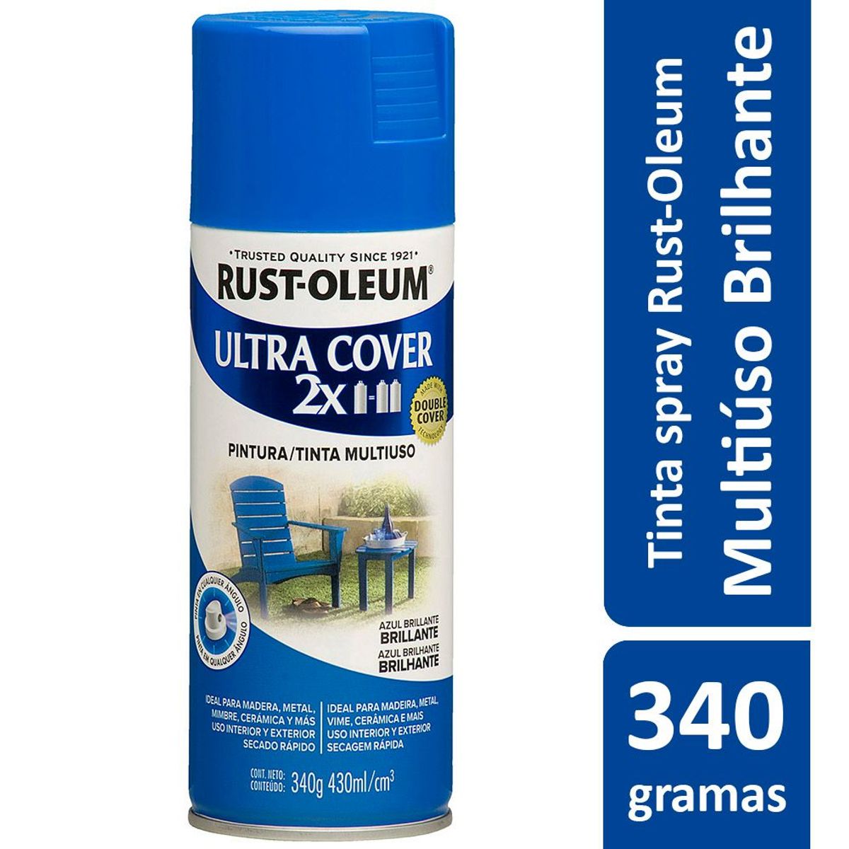 Tinta Spray Brilhante Ultra Cover 430ml Azul, marca Rust-Oleum - Foto Principal