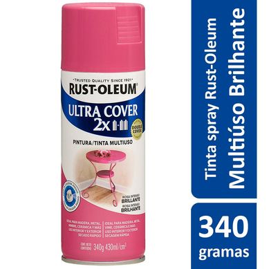 Tinta Spray Brilhante Ultra Cover 430ml Rosa