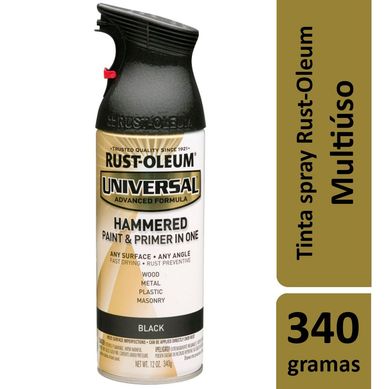 Tinta Spray Martelado Universal 312ml Preto