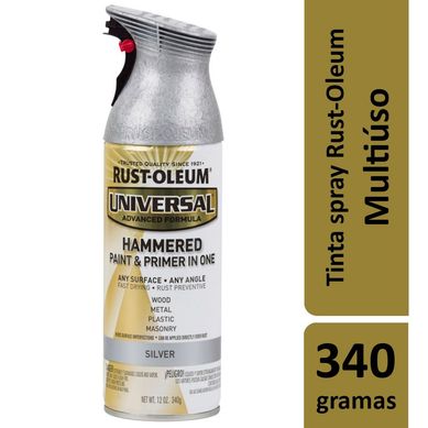 Tinta Spray Martelado Universal 312ml Prata