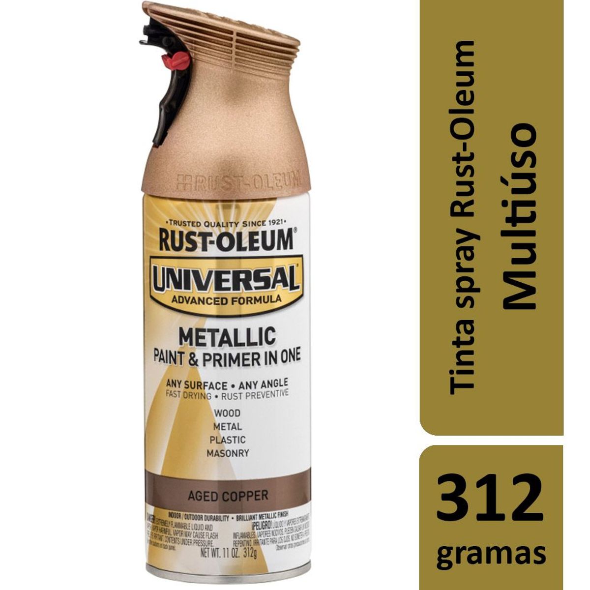 Tinta Spray Martelado Universal 312ml Cobre, marca Rust-Oleum - Foto Principal