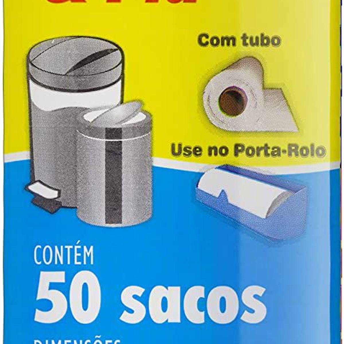 Saco de Lixo para Banheiro e Pia com 50 Unidades 40x22cm Branco Dover-Roll, marca Dover-Roll - Foto Principal