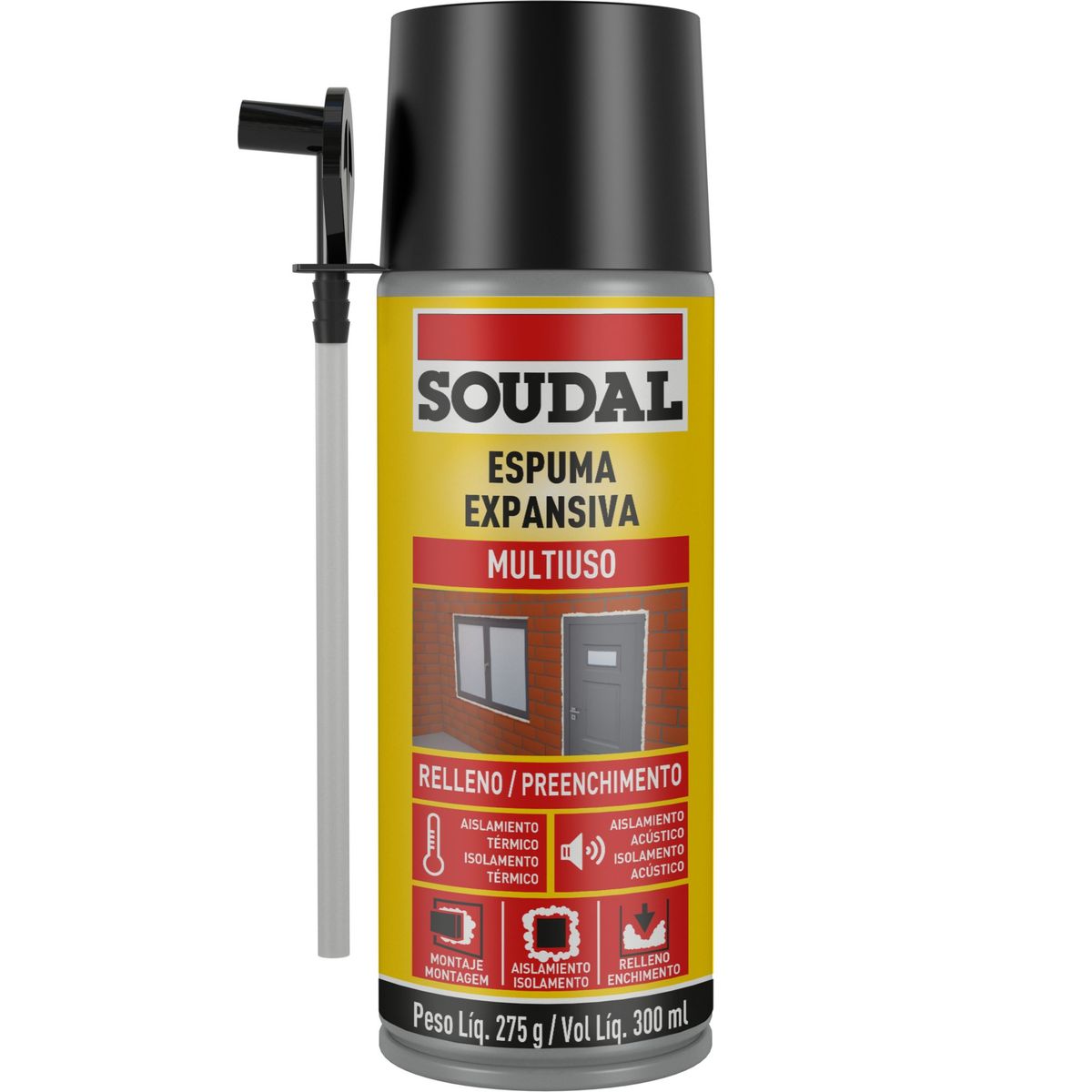 Espuma Expansiva Multiuso Champanhe 300ml Soudal, marca Soudal - Foto Principal