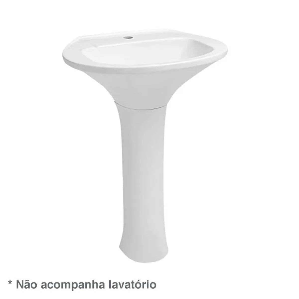 Coluna para Lavatório Diamantina Branca 68x29x22cm Icasa, marca Icasa - Foto Principal