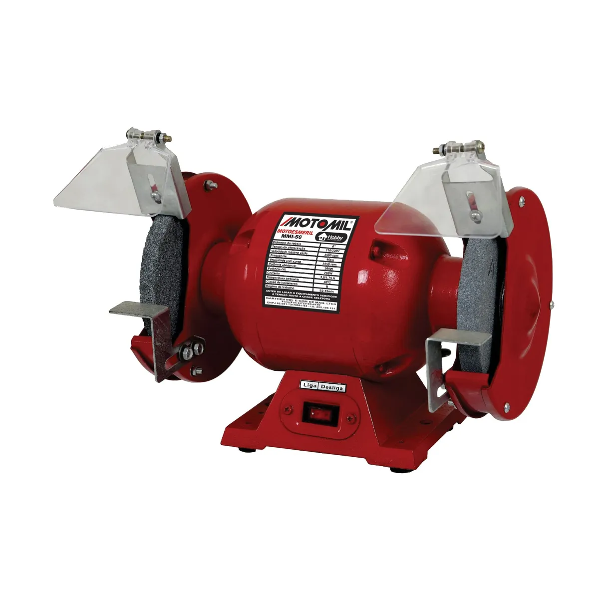 Moto Esmeril de Bancada Hobby, Vermelho, 360W, marca Motomil - Foto Principal