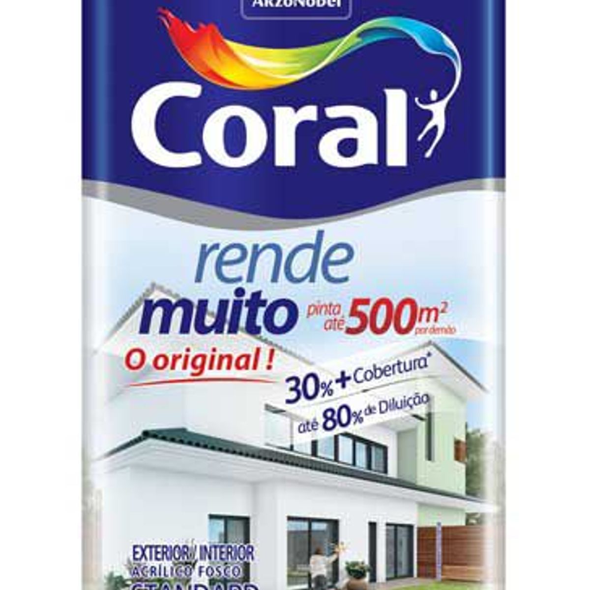 Tinta Fosco Rende e Muito Standard 18L Palha, marca Coral - Foto Principal
