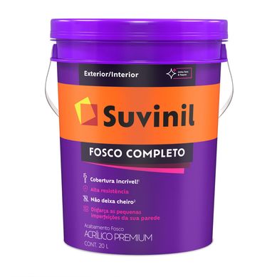 Tinta Fosco Exterior e Interior Fosco Completo 20L Branco