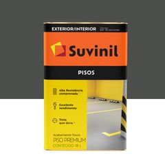 Tinta para piso Preto Fosco Exterior e Interior Piso Premium 18L Suvinil