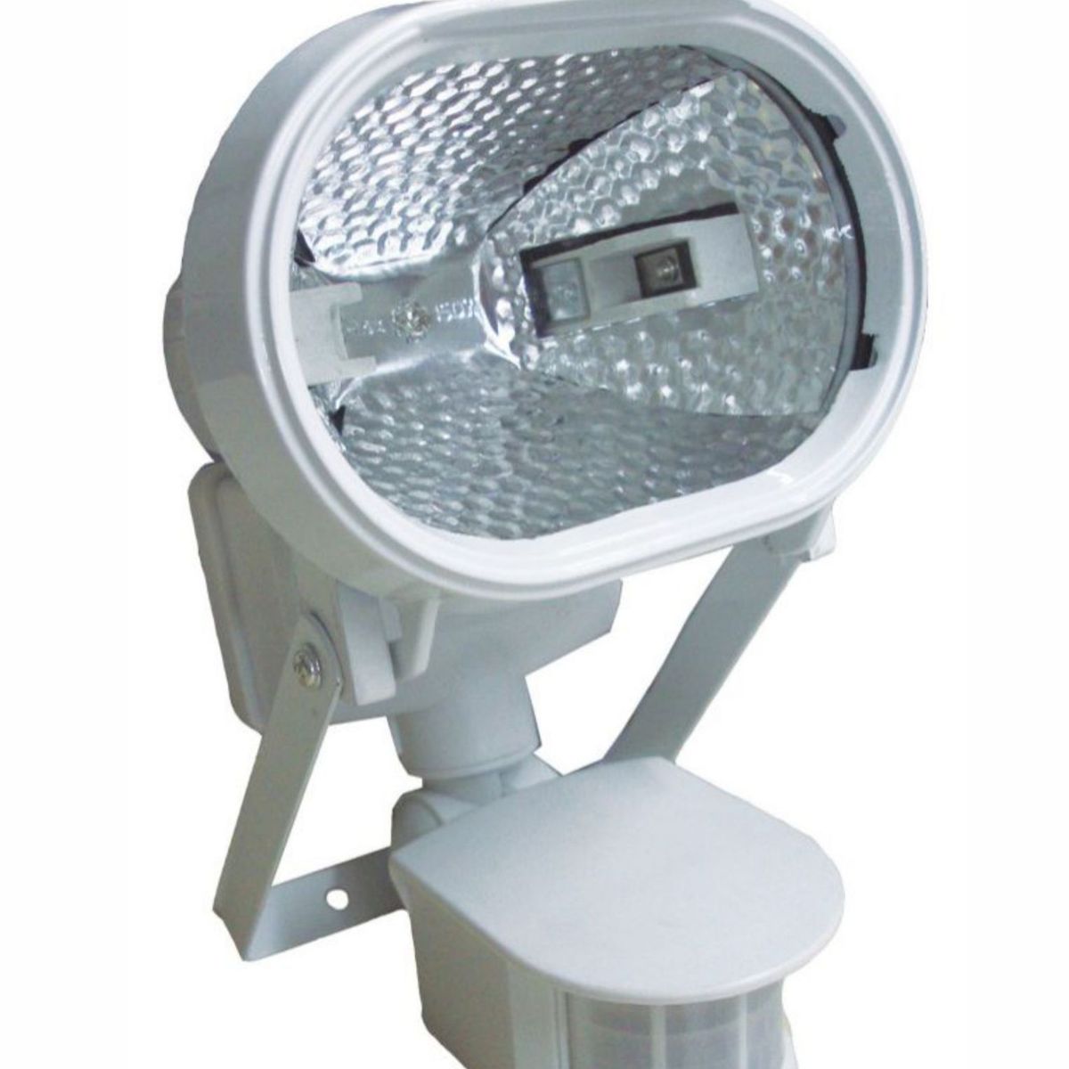 Refletor Oval Halogeno com Sensor 150W, Branco, marca DNI - Foto Principal