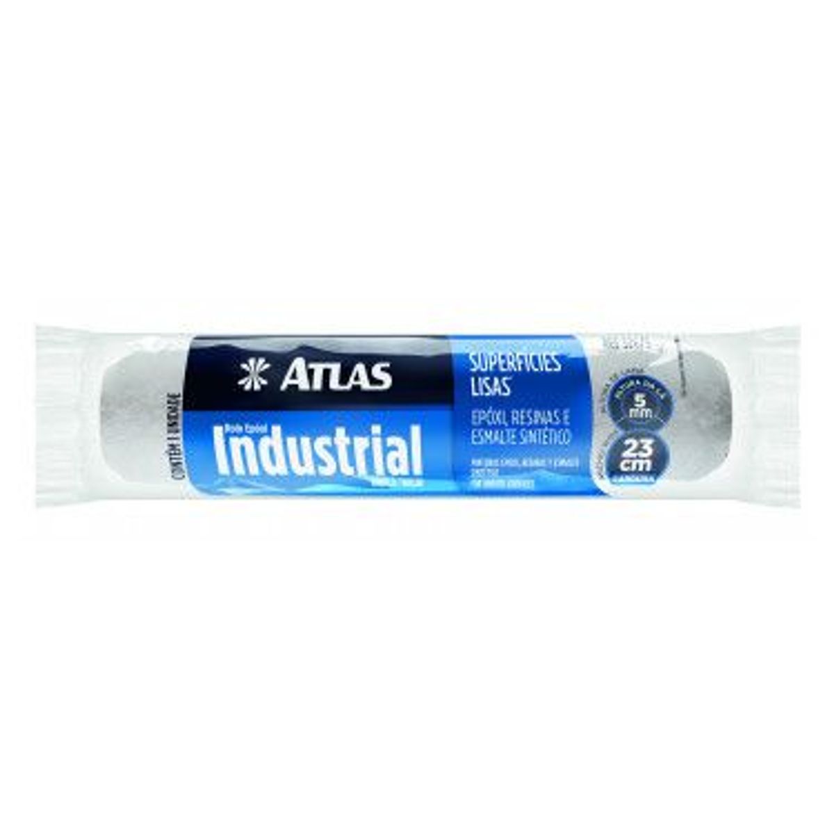 Rolo para Pintura Industrial de Lã Sintética Esmalte, Resina e Epóxi 23cm REF-326/5, marca Atlas - Foto Principal
