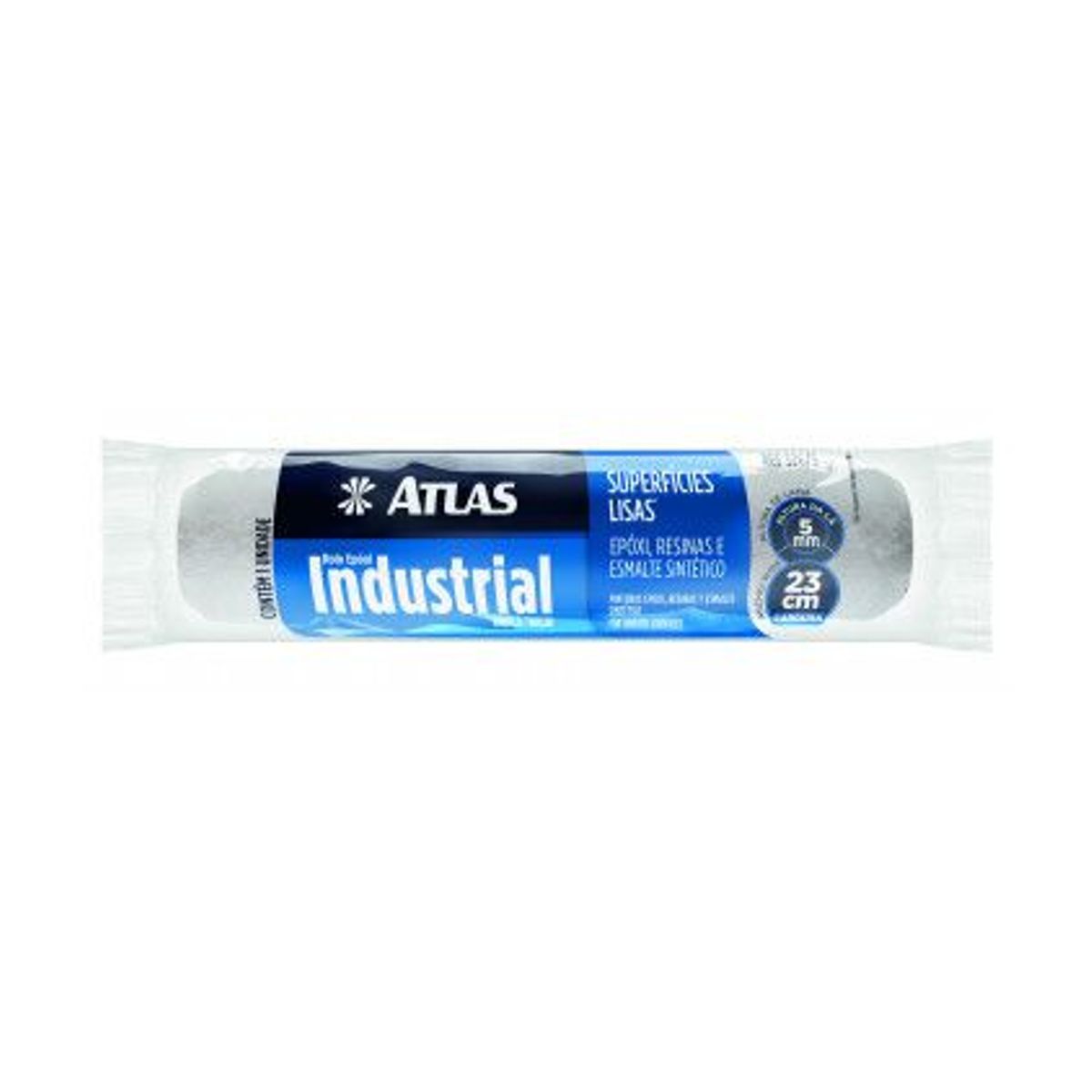 Rolo para Pintura Industrial de Lã Sintética Esmalte, Resina e Epóxi 23cm REF-326/5, marca Atlas - Foto Principal