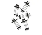 Conexão com 4 Saídas 3/5mm para 4/7mm 5 Peças Preto