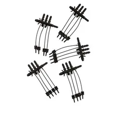 Conexão com 4 Saídas 3/5mm para 4/7mm 5 Peças Preto