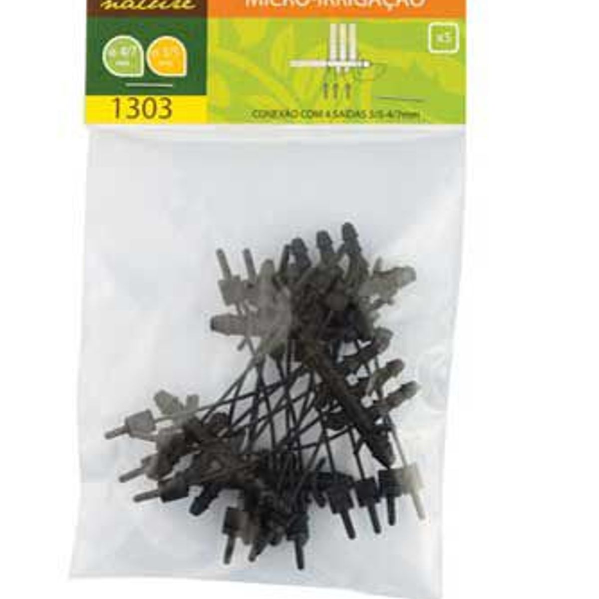 Conexão com 4 Saídas 3/5mm para 4/7mm 5 Peças Preto, marca Elgo - Foto 2