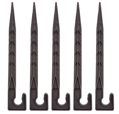 Espeto Plstico Fixar Tubos 5 Peas Preto16mm
