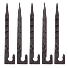 Espeto Plástico Fixar Tubos 5 Peças Preto16mm