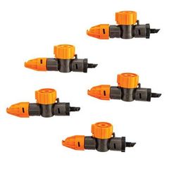 Micro Aspersor 90° 5 Peças, Preto