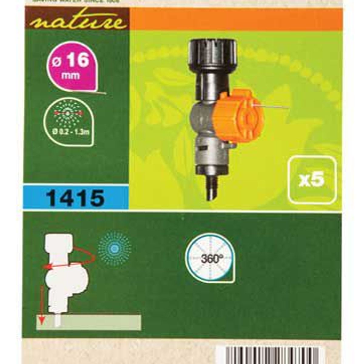 Micro Aspersor Bubbler 360° 5 Peças, Preto, marca Elgo - Foto 2