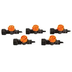 Micro Aspersor Bubbler 360° 5 Peças, Preto