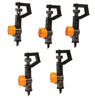 Micro Aspersor Rotativo 360 5 Peas, Preto