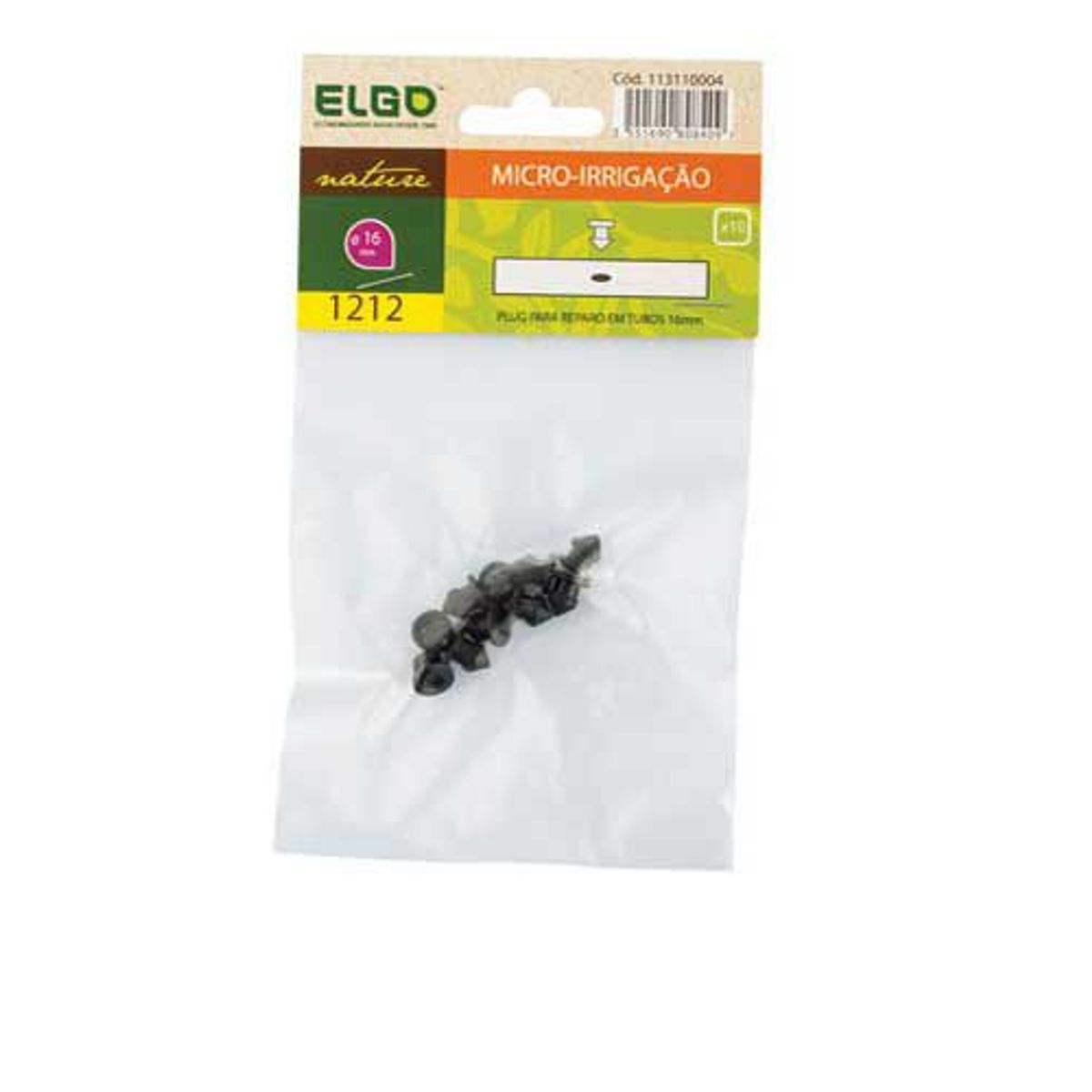 Plug Plástico Reparo para 10 Peças, Preto, 4/7mm, marca Elgo - Foto Principal