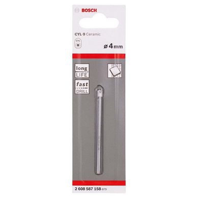 Brocas Bosch CYL-9 Ceramic Encaixe Cilindrico 4 x 70 mm com 1 unidade