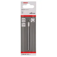 Brocas Bosch CYL-9 Ceramic Encaixe Cilindrico Ø6 x 80 mm com 1 unidade