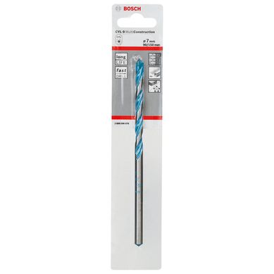 Broca Bosch CYL-9 MultiConstruction Multimaterial Encaixe Cilindrico 7 x 90 x 150 mm com 1 unidade