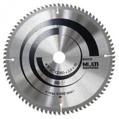 Disco de serra Circular Bosch Multimaterial ø235, furo de 25 mm, espessura de 1,5 mm, 80 dentes