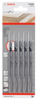 Lmina de serra tico tico Bosch T308B Extra Clean for wood blister com 5 unidades