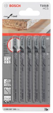 Lmina de serra tico tico Bosch T11B Clean for wood blister com 5 unidades