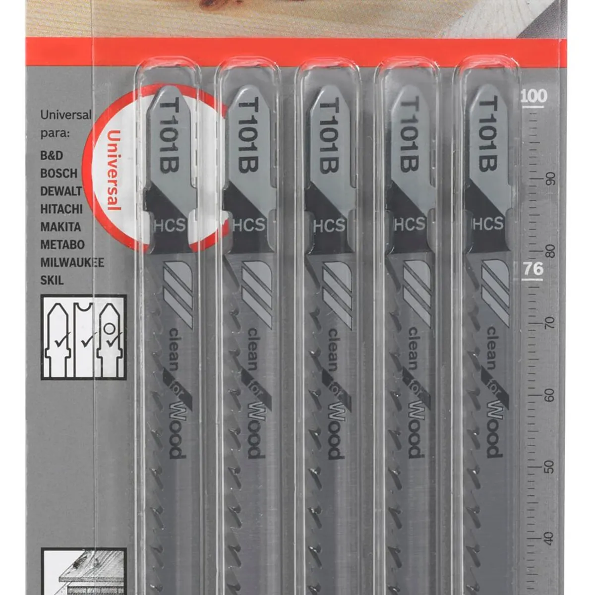 Lâmina de serra tico tico Bosch T11B Clean for wood blister com 5 unidades, marca Bosch - Foto Principal