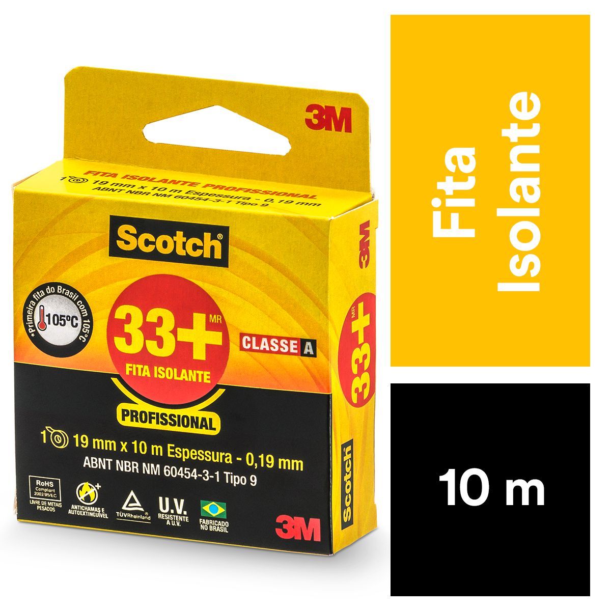 Fita Isolante Scotch 33 19Mmx10M 3M, marca 3m - Foto Principal