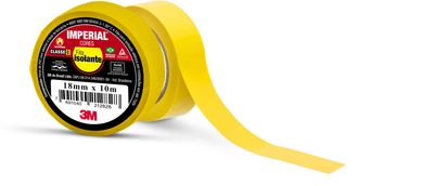 Fita Isolante Imperial Amarela 18mmx10m