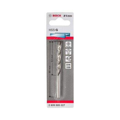 Brocas Hss 5,0x52x86cm 1 Unidade