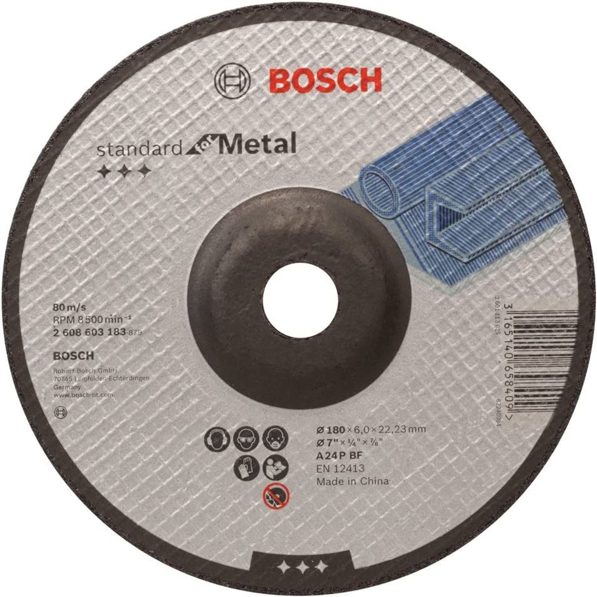 Disco de Desbaste Bosch Standard for Metal 180x6,0mm Centro Deprimido Bosch, marca Bosch - Foto Principal