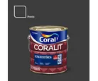 Esmalte Sintético Fosco Preto 3,6L Coralit Premium para Madeiras e Metais