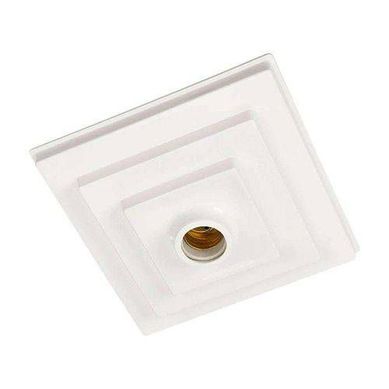 Plafon Quadrado Branco 1 Lmpada 18,5cm Branco