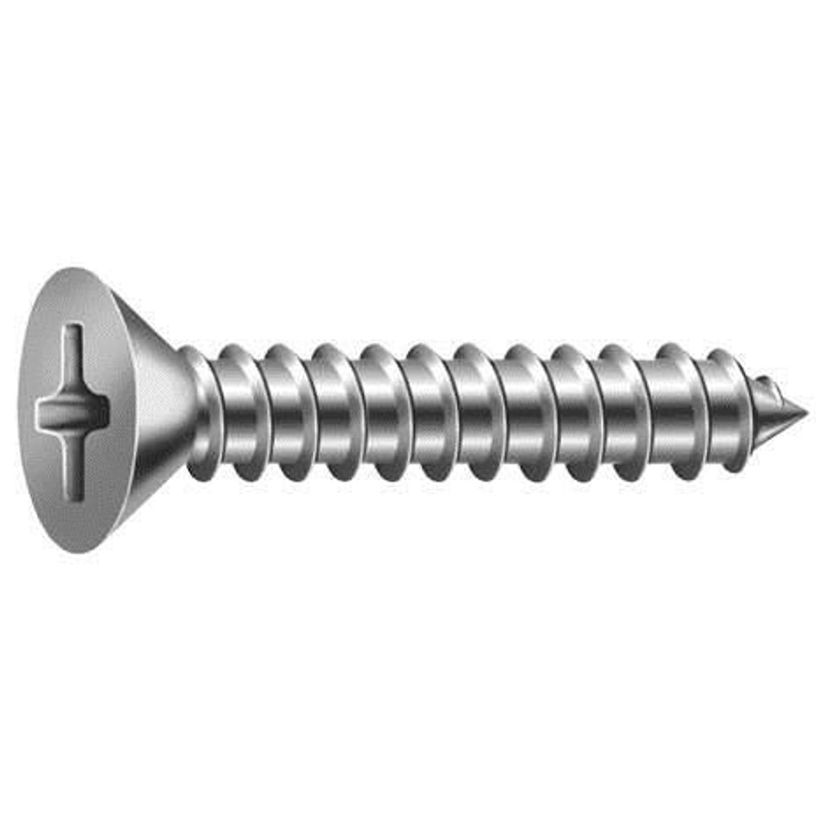Parafuso Cabeça Chata Phillips Auto Atarraxante Rosca Inteira 4,8x25" Prata, marca Ciser - Foto Principal