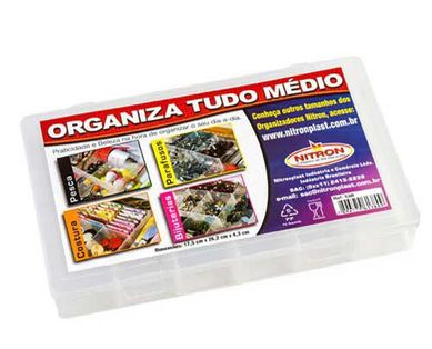 Organizadora Tudo Mdio, Incolor, 17x5x27cm