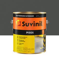 Tinta para piso Preto Fosco Exterior e Interior Piso Premium 3,6L Suvinil