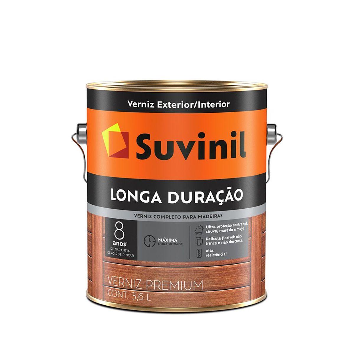 Verniz Ultra Proteção 3,6L Interior e Exterior Imbuia, marca Suvinil - Foto Principal