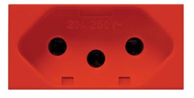 mdulo Tomada 20A Halux Deluxe Vermelho Bivolt