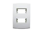 Placa Com Suporte Halux Branca 4X2 2 Postos