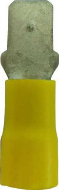 Terminal Macho 10 Unidades, Amarelo, 4,0 A 6,0mm